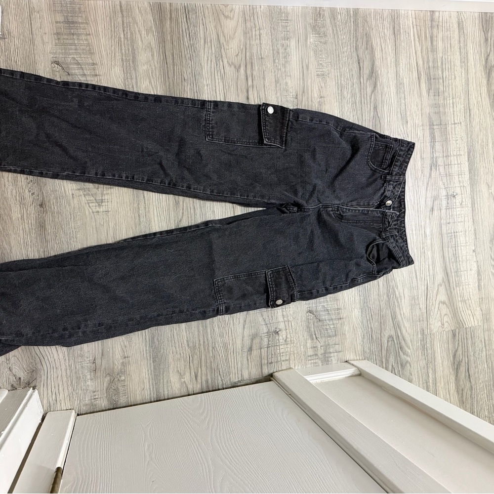 Women’s Black Cargo Jeans - Classic Denim Trousers